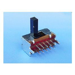 SLIDE SWITCH SIDE KNOB 2P3T THROUGH HOLE 0.3A 50VDC
