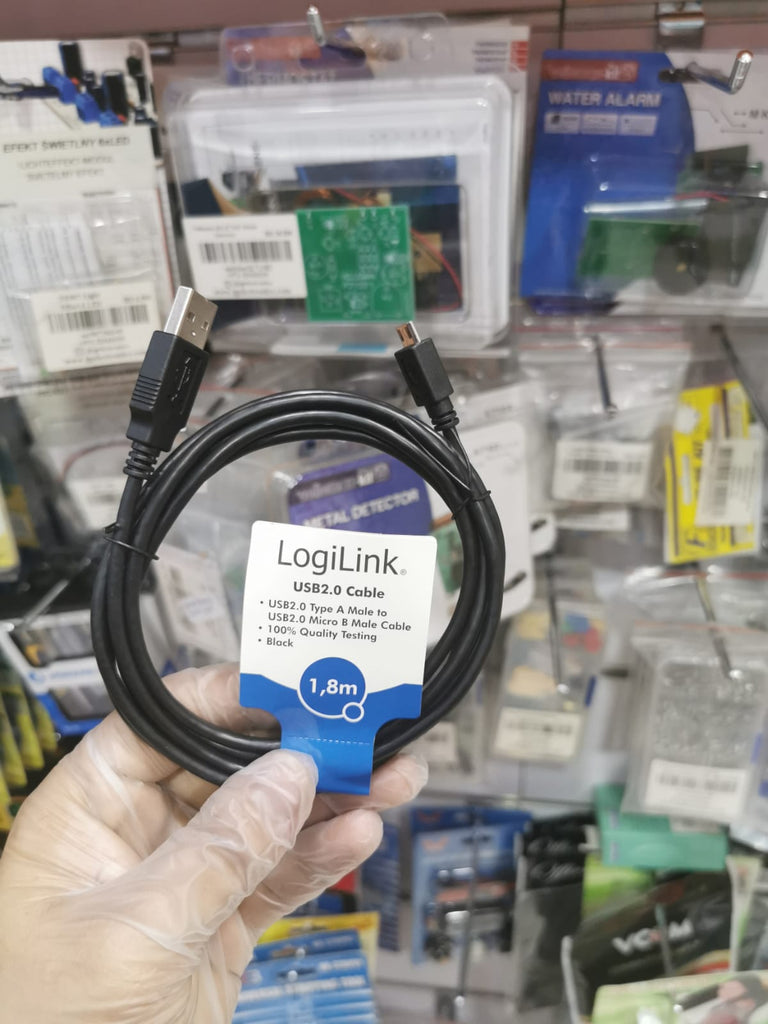 Micro USB 2.0 Cable, 1.8M, CU0034 (LOGILINK)