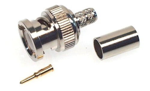 BNC Plug, Male, Straight, 75?, for Cables RG59, RG62, RG71, URM70, URM90