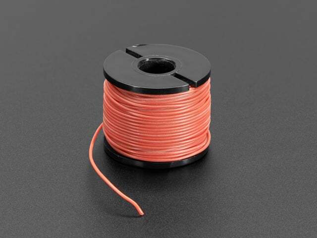Hook-up Wire, Roll, 15 meter, Flexible Wire, 30AWG, 0.8mm, 600V, 0.8A, Red