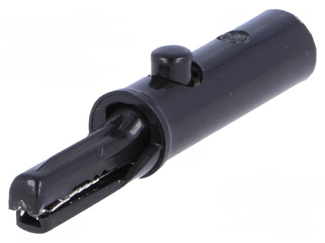 Alligator Clip, Crocodile Clip, 3A, 60VDC, Black, Length 53mm