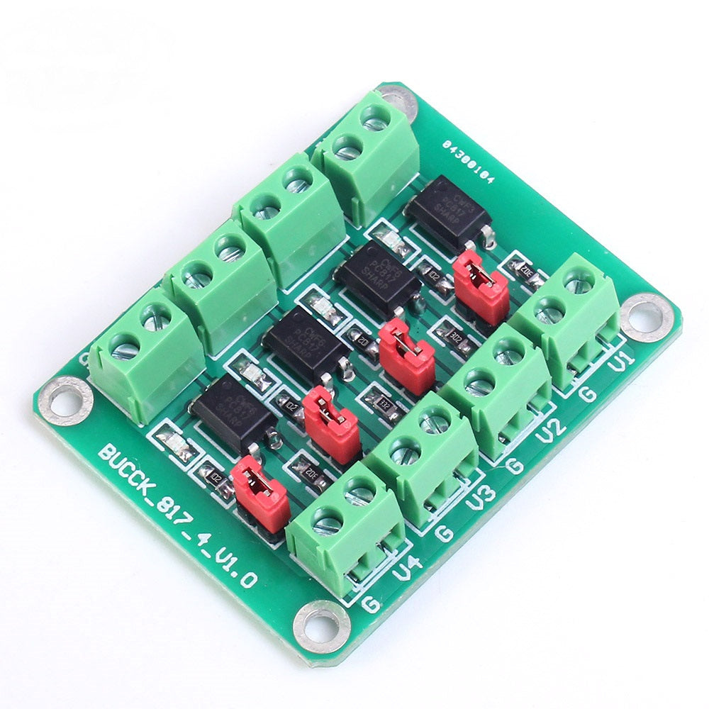 3.6-30V, PC817, 4CH Optocoupler Isolation Module, Voltage Converter Adapter