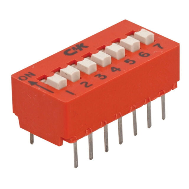 DIP Switch, 7 Way, 7P, Slide Switch