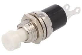 Push Button, 2pin, 1A, 250VAC, OFF-(ON), White