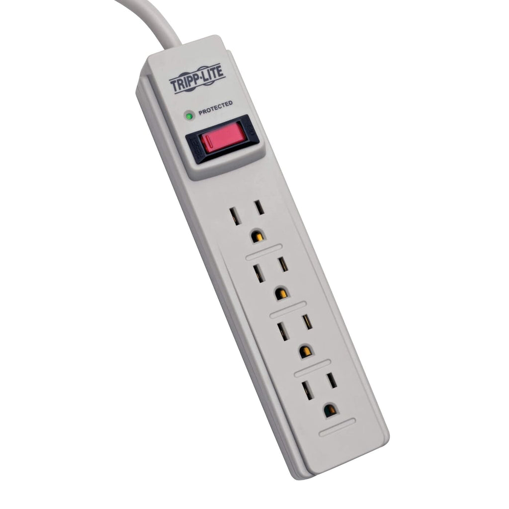 Home and Office Power Strip, AC 120v, 15A, NEMA 5-15P, Power Extension Cord, 1 meter, 4 Sockets, Brand: Tripp Lite
