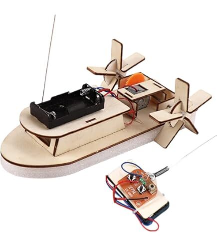 DIY Circuit Kit, Physical Experiments Learning Toys, Boat with Wireless Remote Control