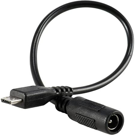 Cable, USB B Micro Plug, DC 5.5/2.1 Socket