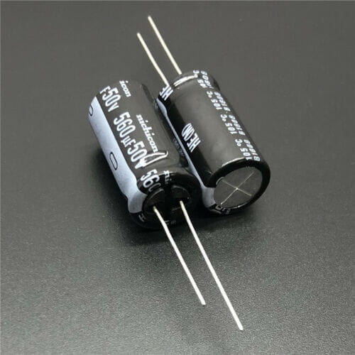 Capacitor 560uF, 50v, Size: 12.5 x 25mm