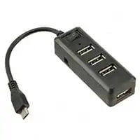 Micro USB Hub with Power Switch, 4ports, 480 MBps