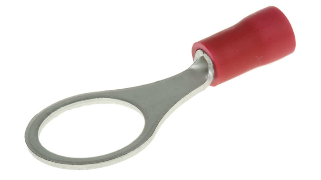 M10 Ring Terminal Connectors, Red (price per ps)