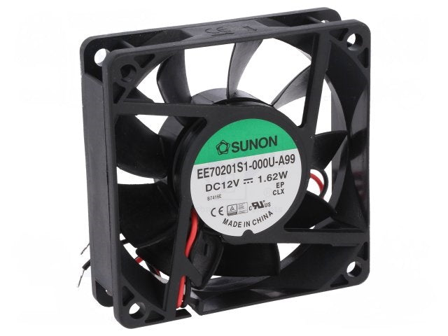 Cooling Fan 12V, 1.62W, (60x60x20mm)