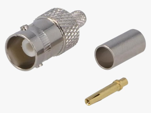 BNC Plug, Female, Straight, 50?, for Cable RG58