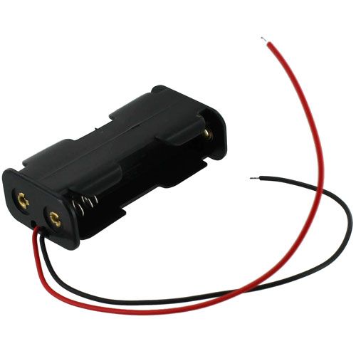 2xAA, AA Battery Holder With Cables, 2 Batteries