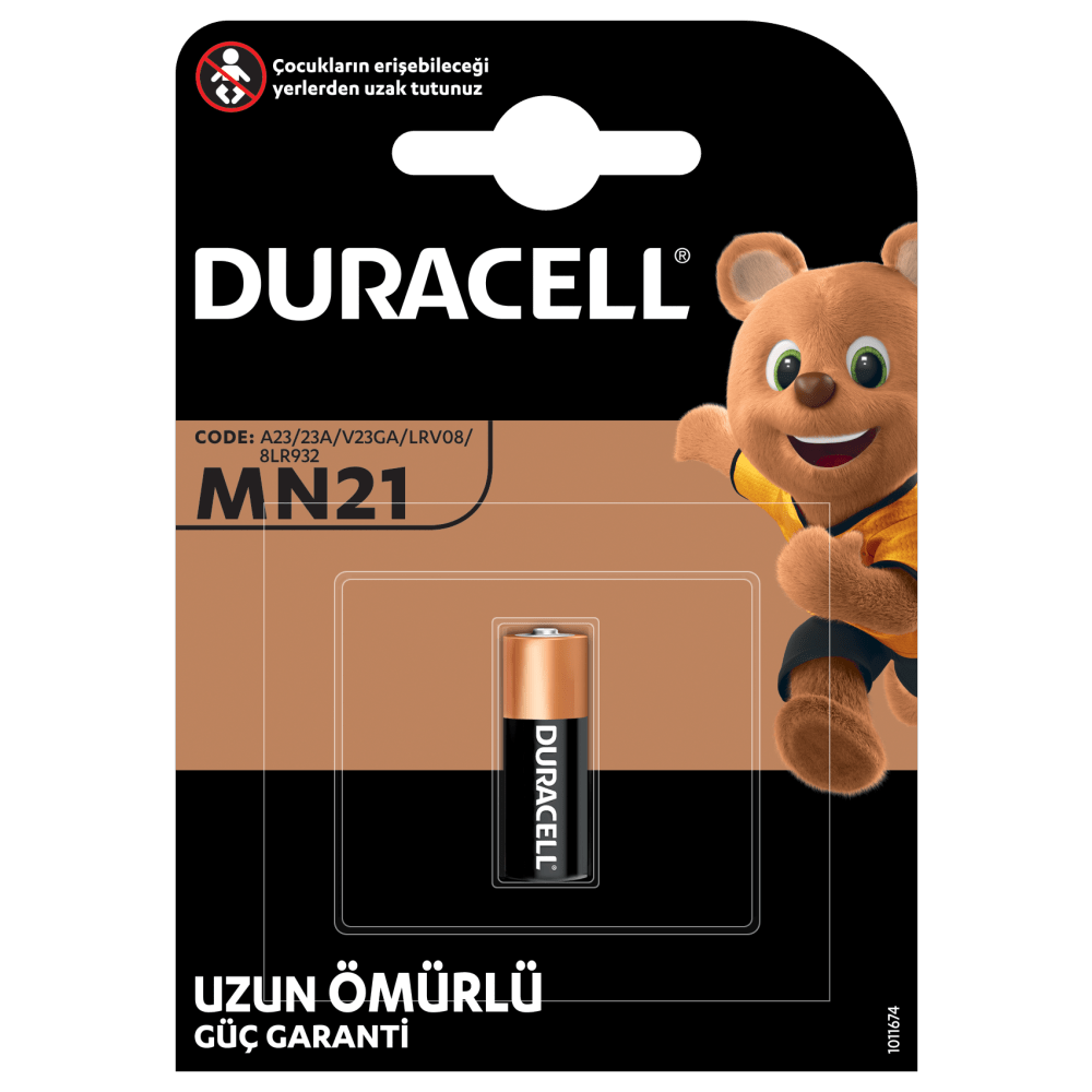 Battery, 12V, 23A, Size = 8LR932 or A23, DURACELL ( price per piece )