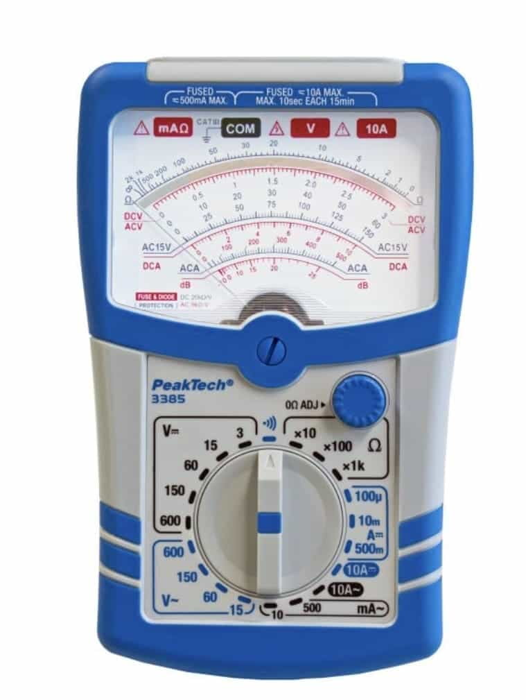 Analog Multimeter,  2.5V, 10V, 50V, 250V and 600V