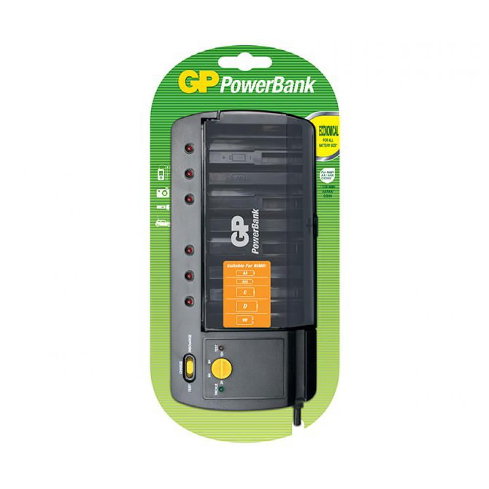 Charger for Rechargeable Batteries with sizes 6F22, AA, AAA, C and D