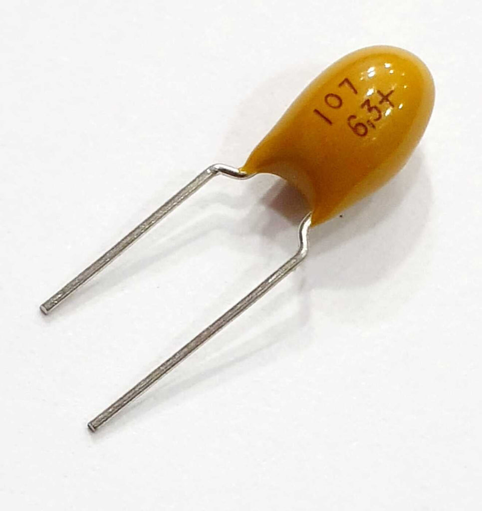 100uf, 6.3VDC Radial Tantalum Capacitor