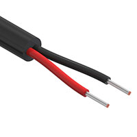 Multi Conductor Cable, 2 Conductor/Wire, 28AWG,  3.65mm, 300v, Black, (per 1 meter)
