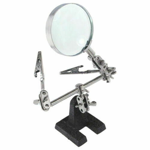 Helping Third Hand Tool Soldering Stand (CT-291)With Magnifying