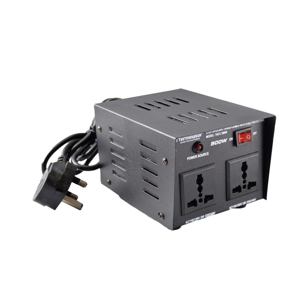 Transformer, Voltage Converter, 230V AC to 120V AC, 500W, Terminator, Model#2