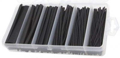 Heat Shrink Box, 170pcs, Length = 100mm, Black, Heatshrink, Wire Protector