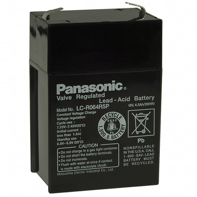 Panasonic, Rechargeable Lead Acid Battery, SMF Battery, 6V, 4.5Ah, PANASONIC