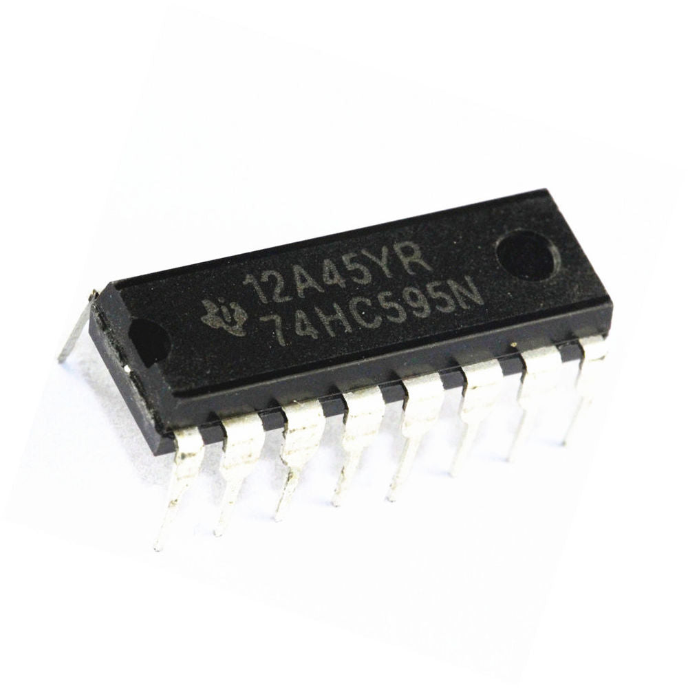 IC 74595, 74HC595N, Shift Register, 8-Bit Serial to Serial/Parallel