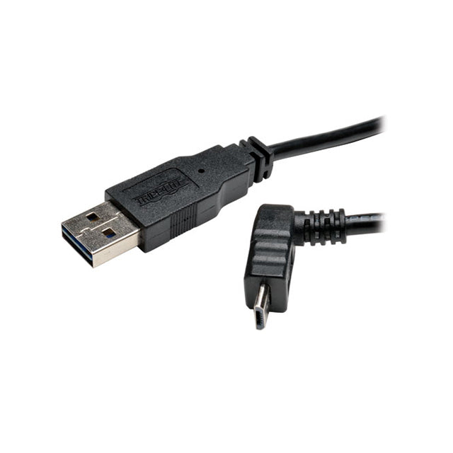USB Cable, Hi-Speed Cable, USB Type A to Angle Micro USB Type B, M/M, 0.3 meter, Brand - Tripp Lite