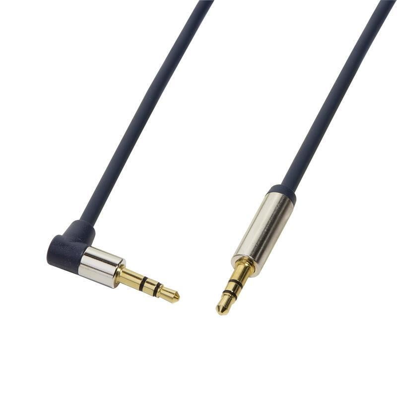 Audio Cable, Jack 3.5mm 3pin Plug, Angle Jack 3.5mm 3pin Plug, 3m