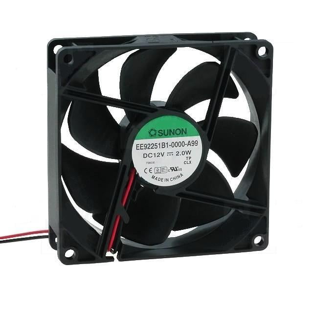 Cooling Fan 12VDC, 0.165A, 2W (92x92x25mm) Ball Bearing