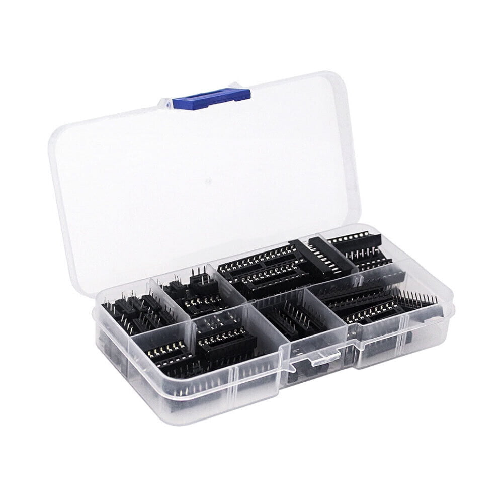DIP IC Sockets Adaptor,  Solder Type Socket Kit, 65pcs,  6,8,14,16,18,20,24,28 pins