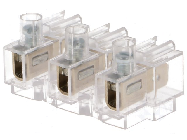 Terminal block 3 ways 16A 400V