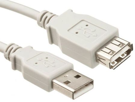 Cable USB 2.0, USB A plug, USB A socket, 3 meters