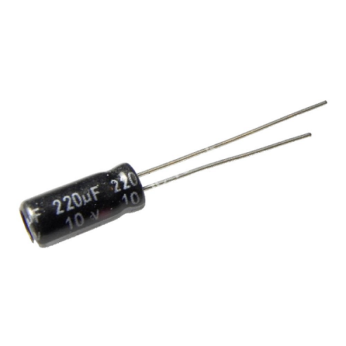 220uF, 10V Capacitor 6.3x11mm Radial, 105°C