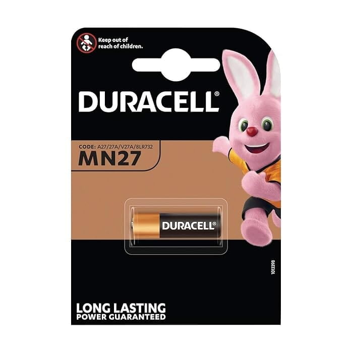 Battery 12V, size: 27A, A27, 8LR50, MN27, DURACELL
