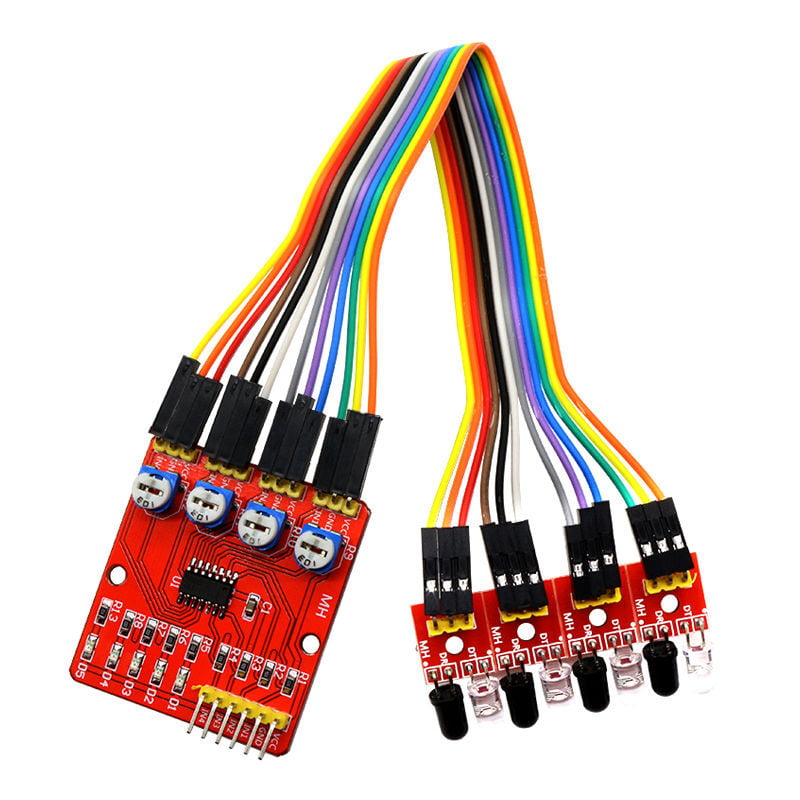 4CH TCRT5000 IR Obstacle Sensor Track Module