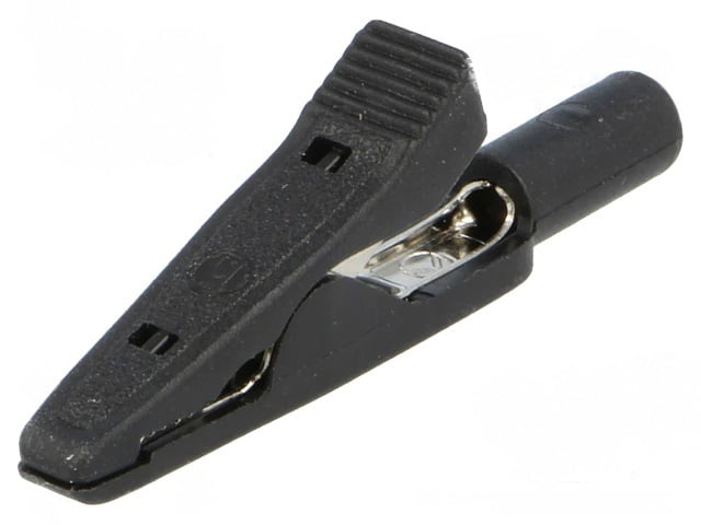 Alligator Clip, Crocodile Clip, 5A, 70VDC, Black, Length 42mm