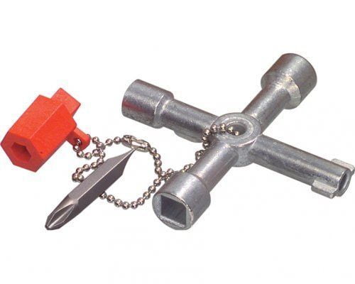Square and Triangle Wrench for Control Cabinets, 76mm