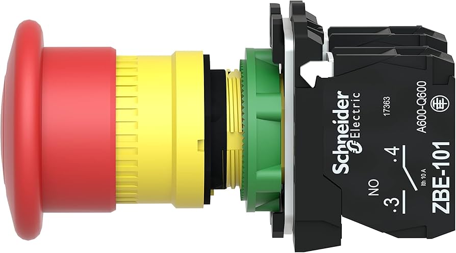 Emergency Stop Switch, 22mm, SCHNEIDER,XB5AT845