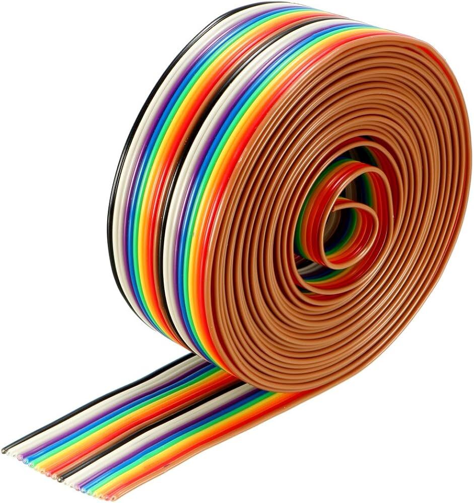Rainbow Ribbon Cable, 20pin, 1.27mm (price per meter)