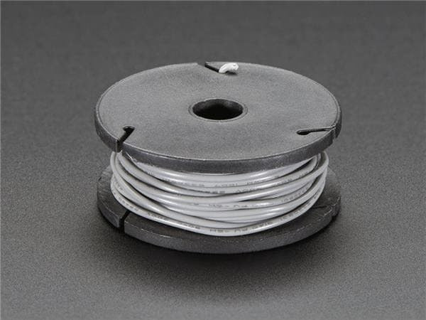 Hook-up Wire, Roll, 7 meter, Solid Core Wire, 22AWG, 1.6mm, Gray