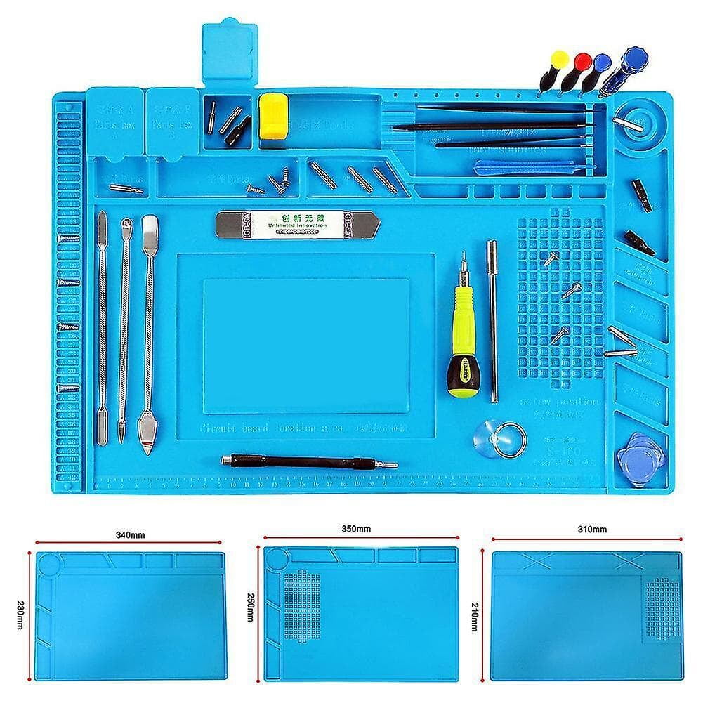 Soldering Mat, Heat Insulation Silicone Mat, Size: 350x250mm