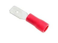 Insulated Terminal Connector, Flat, 6.3mm, 0.8mm, Red