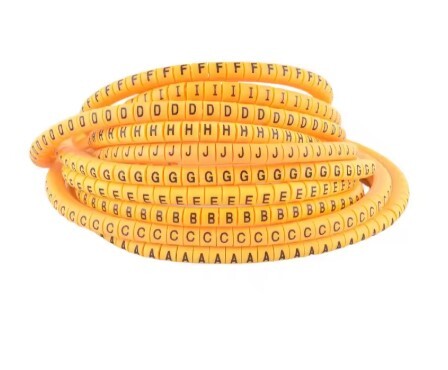Cable Marker, 6mm, Cable Label Wire Letter A to Z, Yellow, 500pcs