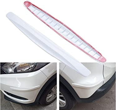 Car Bumper Protector Strip Guard, White (Per Set)