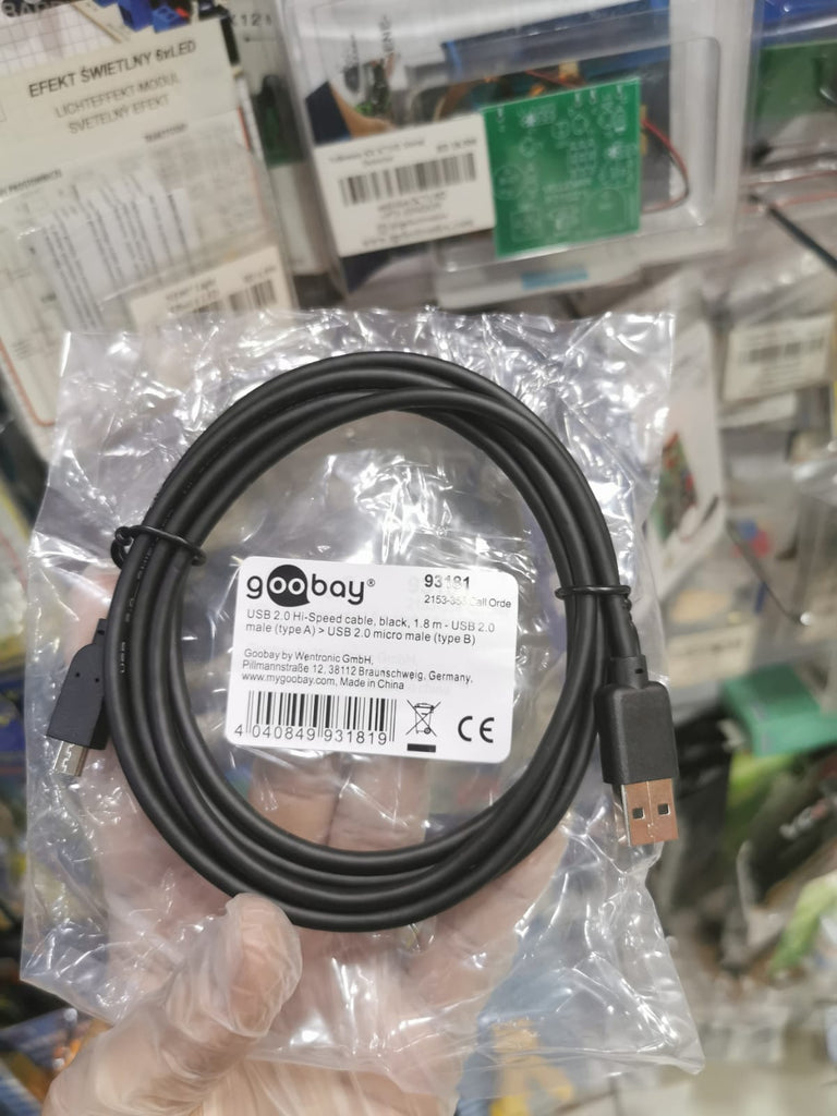 Micro USB Cable, 1.8m