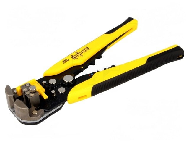 Wire Cutter, Multifunction Wire Stripper and Crimp Tool, Round, Flat, Wire Size: 30AWG to 10AWG, 210mm