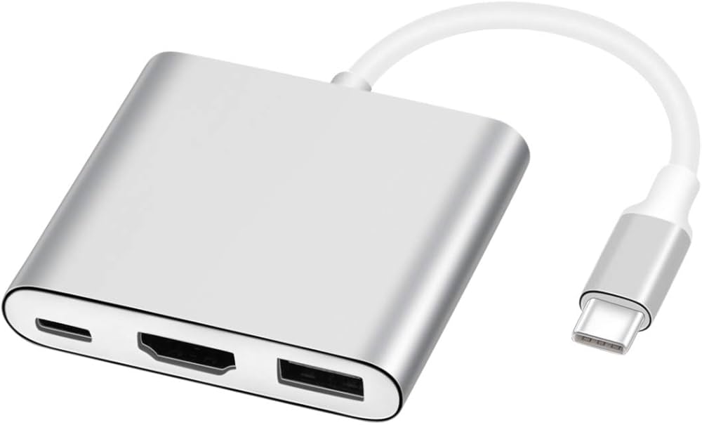 USB C 3.1 to HDMI Adaptor, 3 in 1 Adaptor