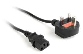 Power Supply Cable, Female, PVC, 1.8 meter, 5A, 250V, Black, UK Plug