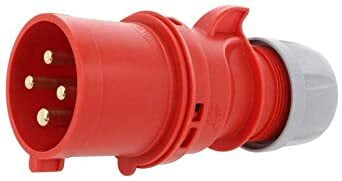 Connector AC Supply 3-phase, Male Plug, 32A, 400VAC, 3P+PE